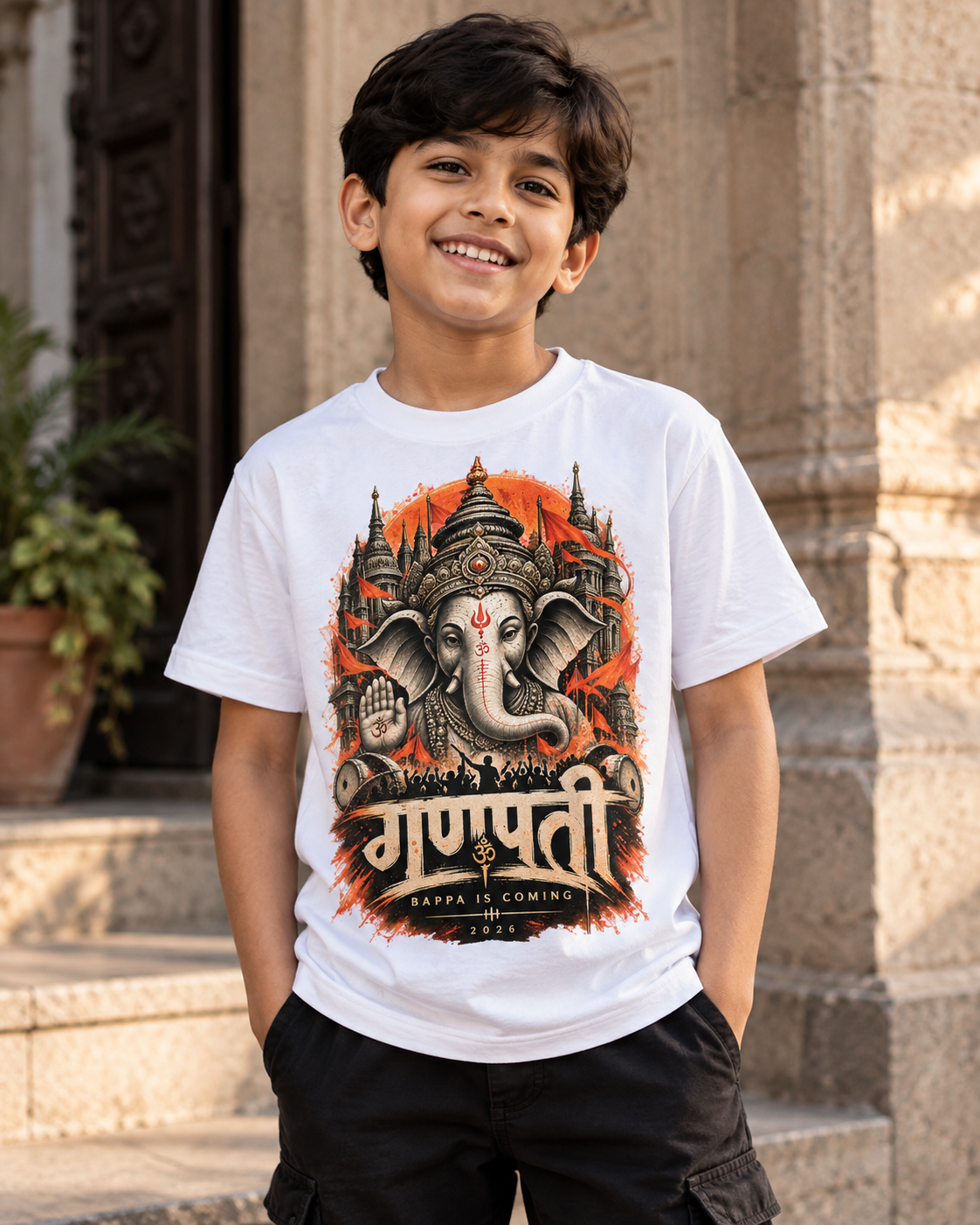 SEVOLF — THE ARRIVAL | GANPATI 2026 KIDS T-SHIRT