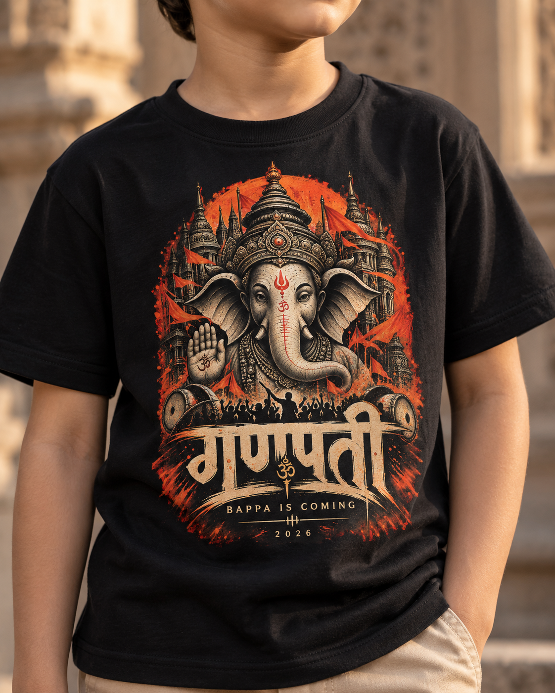 SEVOLF — THE ARRIVAL | GANPATI 2026 KIDS T-SHIRT
