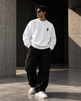 SEVOLF / AXIS — Embroidered Oversized Sweatshirt