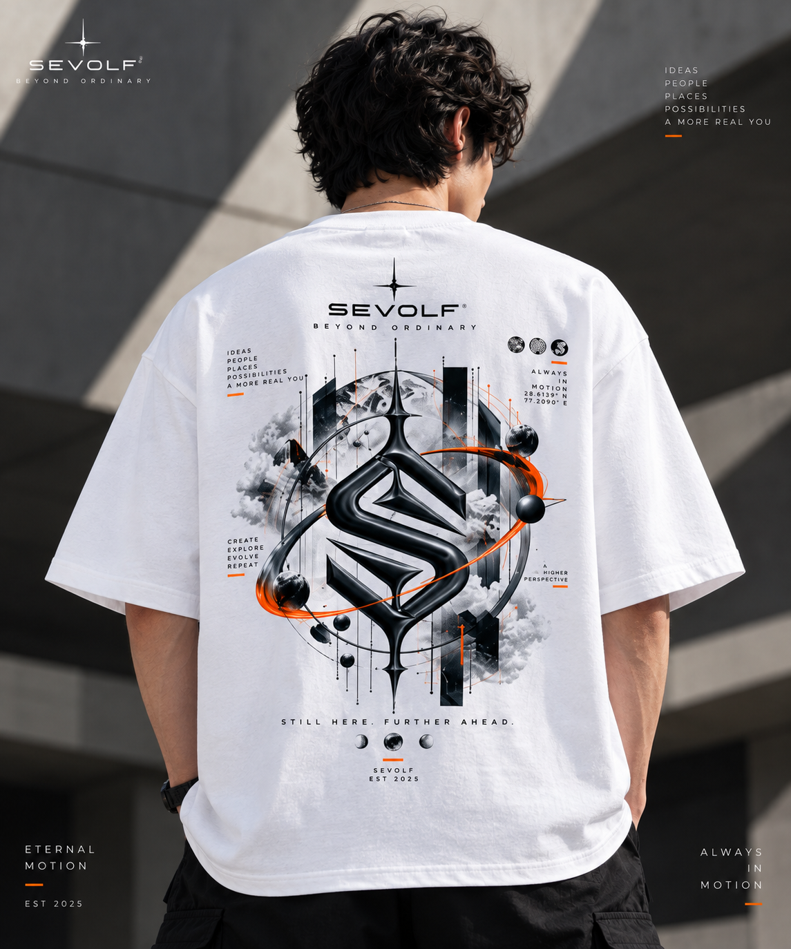 ETERNAL MOTION — Oversized Graphic T-Shirt