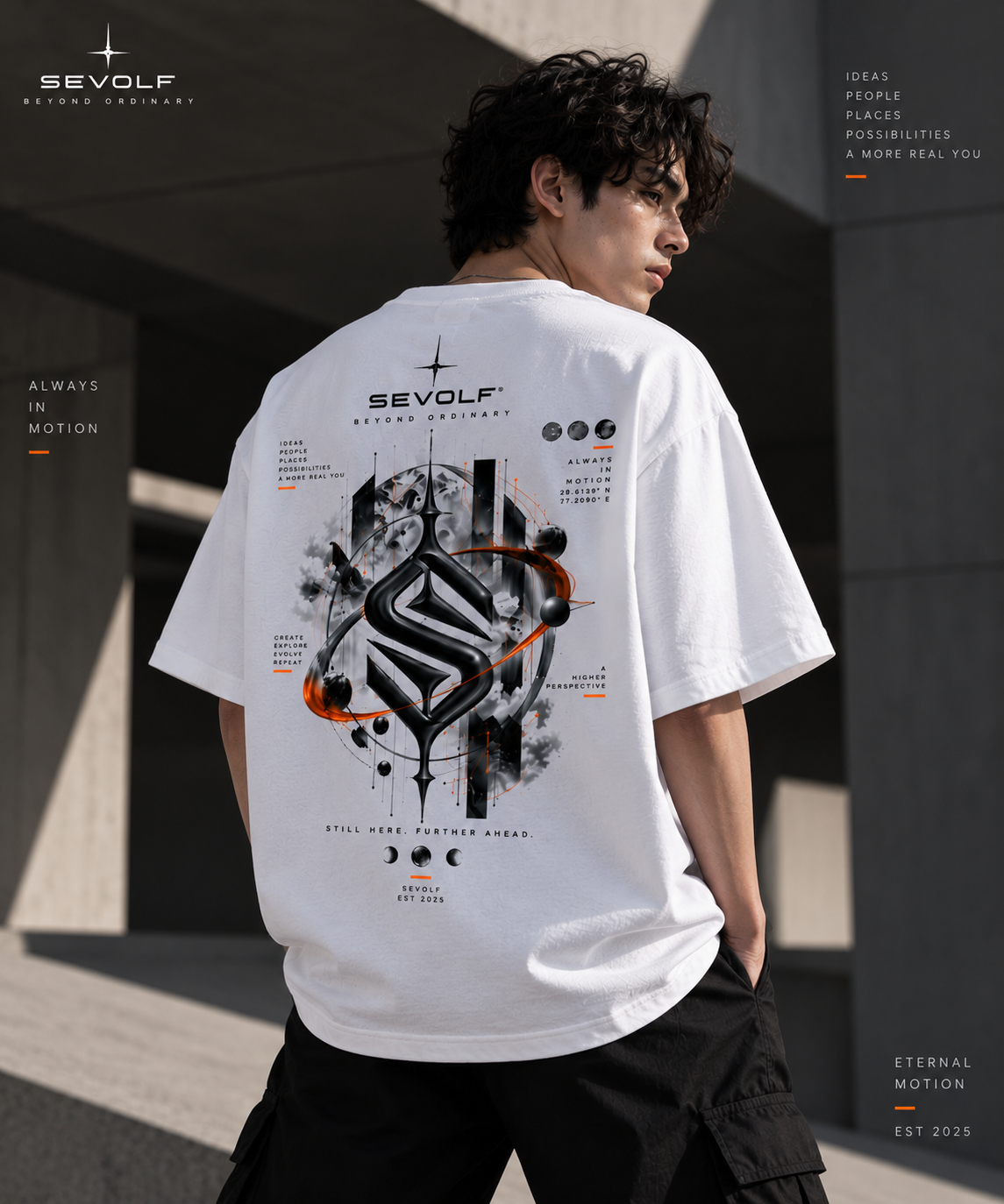 ETERNAL MOTION — Oversized Graphic T-Shirt